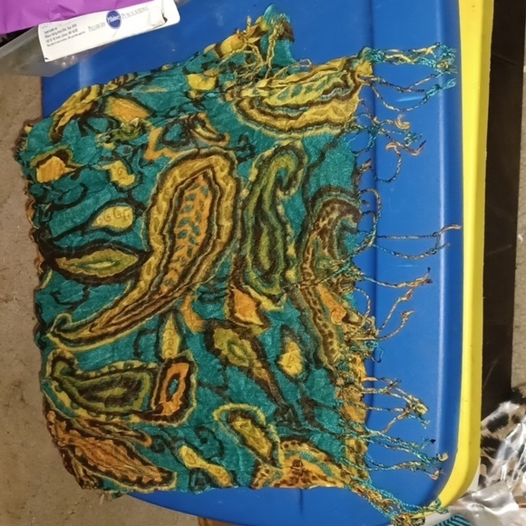 Long Beautiful Multi Color Scarf/Wrap - Picture 3 of 8